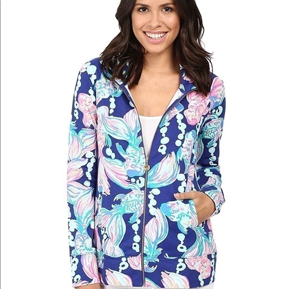 🌸 Lilly Pulitzer Reagan Zip Up Sweater Shirt XXS - Picture 2 of 9